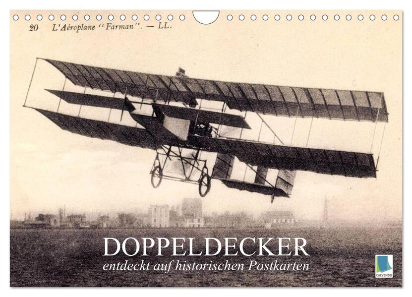 Produktbild: Doppeldecker entdeckt auf historischen Postkarten (Wandkalender 2026 DIN A4 quer), CALVENDO Monatskalender | CALVENDO CALVENDO, Calvendo