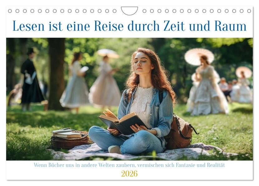 Produktbild: Lesen ist eine Reise durch Zeit und Raum (Wandkalender 2026 DIN A4 quer), CALVENDO Monatskalender | Kerstin Waurick, Calvendo
