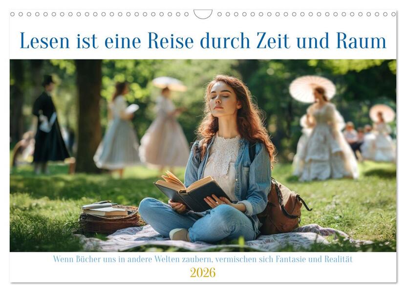 Produktbild: Lesen ist eine Reise durch Zeit und Raum (Wandkalender 2026 DIN A3 quer), CALVENDO Monatskalender | Kerstin Waurick, Calvendo