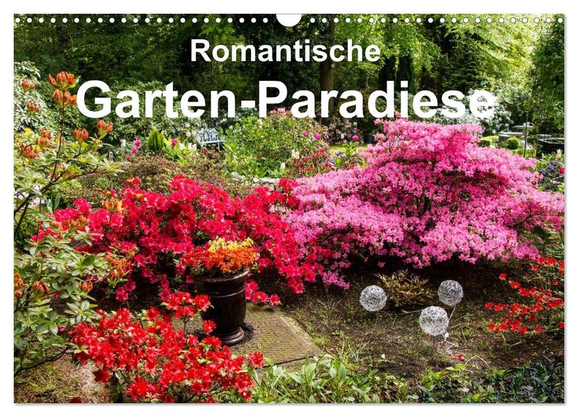 Produktbild: Romantische Garten-Paradiese (Wandkalender 2026 DIN A3 quer), CALVENDO Monatskalender | Heinz E. Hornecker, Calvendo