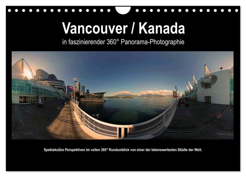 Produktbild: Vancouver / Kanada in faszinierender 360° Panorama-Photographie (Wandkalender 2026 DIN A4 quer), CALVENDO Monatskalender | Copyright by AmosArtwork, Armin Portele, Calvendo