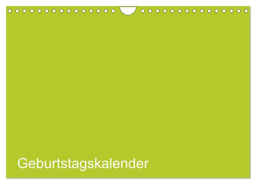Produktbild: Bastel-Geburtstagskalender grün / Geburtstagskalender (Wandkalender 2026 DIN A4 quer), CALVENDO Monatskalender | Kreativ ist gut, Calvendo
