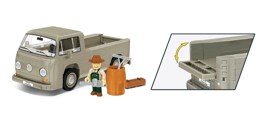 Weitere Ansicht: COBI 24618 - Volkswagen T2a Pritschenwagen, Bausatz 1:35, 151 Klemmbausteine