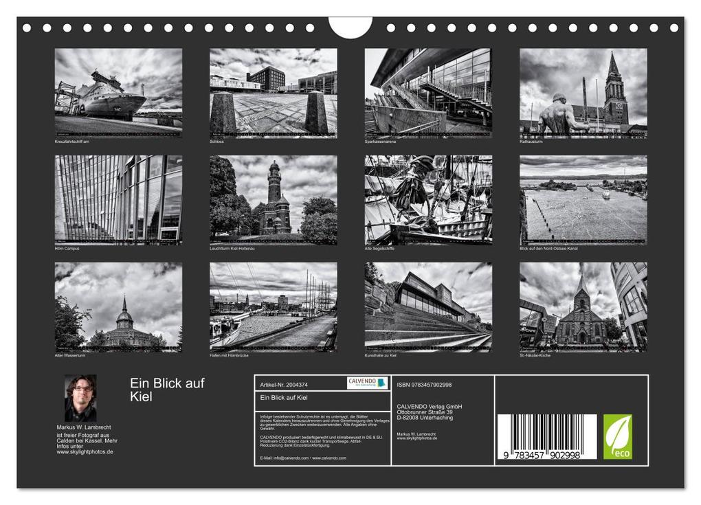 Weitere Ansicht: Ein Blick auf Kiel (Wandkalender 2026 DIN A4 quer), CALVENDO Monatskalender | Calvendo, Markus W. Lambrecht