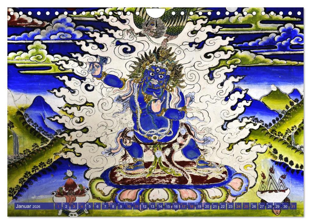 Weitere Ansicht: Mystische Wesen - Buddhistische Kunst im Himalaya (Wandkalender 2026 DIN A4 quer), CALVENDO Monatskalender | Manfred Bergermann, Calvendo