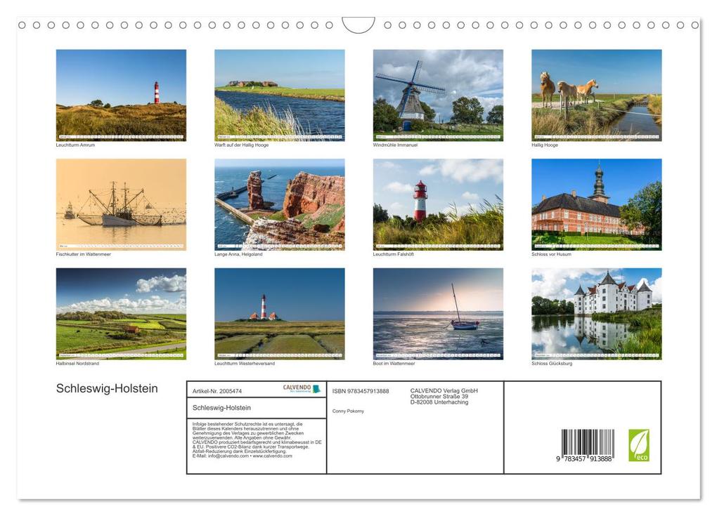 Weitere Ansicht: Schleswig-Holstein (Wandkalender 2026 DIN A3 quer), CALVENDO Monatskalender | Conny Pokorny, Calvendo