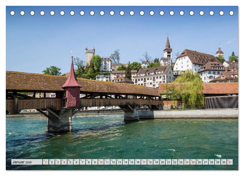 Weitere Ansicht: LUZERN Idyllische Impressionen (Tischkalender 2026 DIN A5 quer), CALVENDO Monatskalender | Melanie Viola, Calvendo
