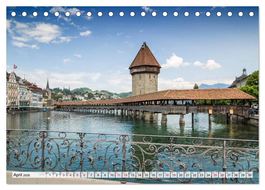 Weitere Ansicht: LUZERN Idyllische Impressionen (Tischkalender 2026 DIN A5 quer), CALVENDO Monatskalender | Melanie Viola, Calvendo
