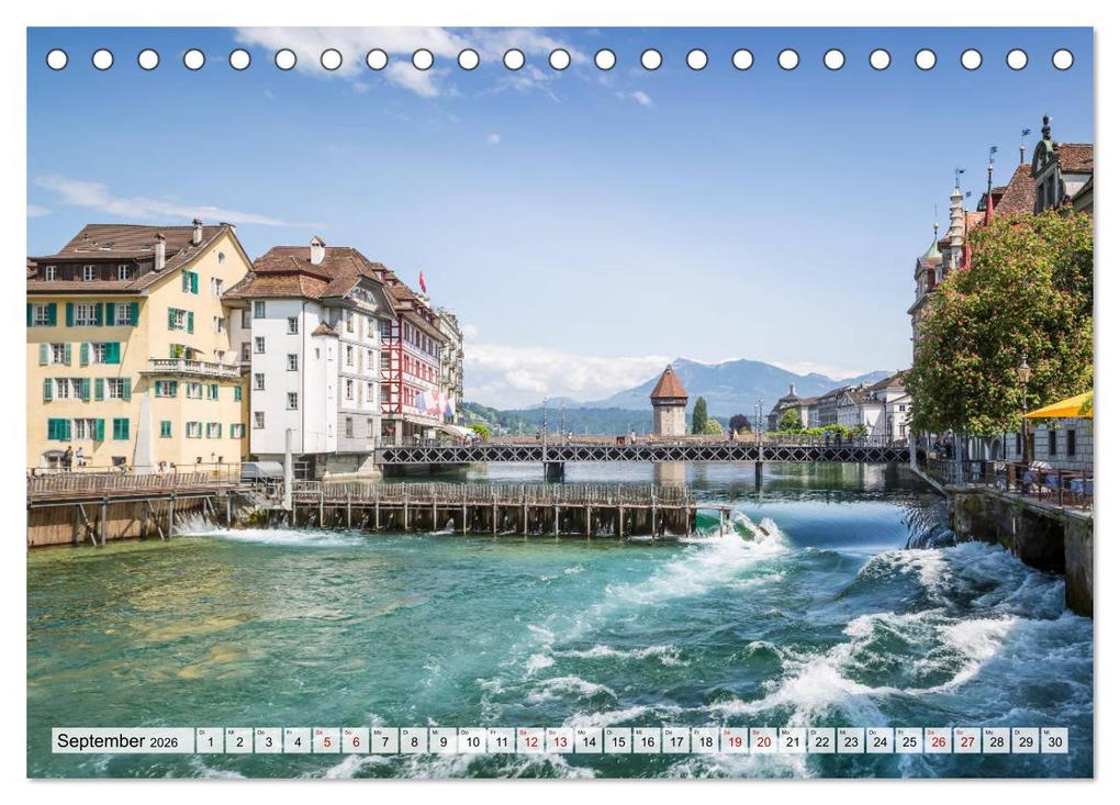 Weitere Ansicht: LUZERN Idyllische Impressionen (Tischkalender 2026 DIN A5 quer), CALVENDO Monatskalender | Melanie Viola, Calvendo