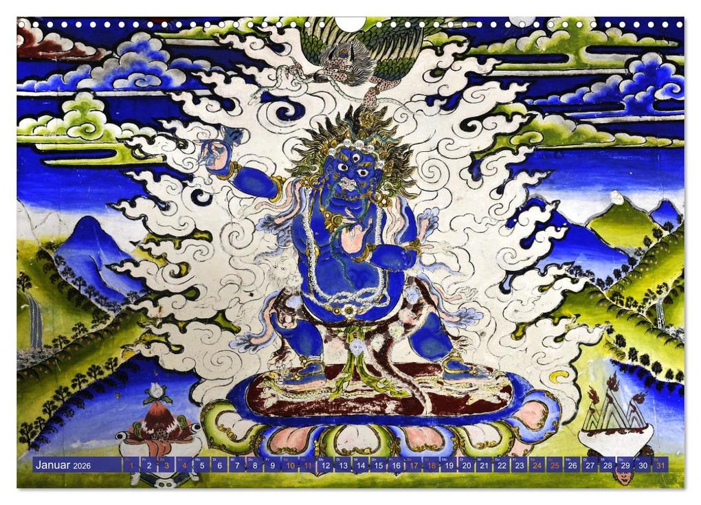 Weitere Ansicht: Mystische Wesen - Buddhistische Kunst im Himalaya (Wandkalender 2026 DIN A3 quer), CALVENDO Monatskalender | Manfred Bergermann, Calvendo
