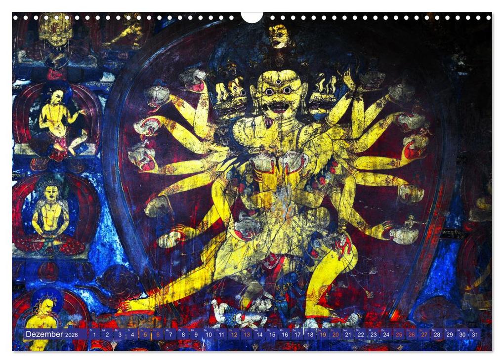 Weitere Ansicht: Mystische Wesen - Buddhistische Kunst im Himalaya (Wandkalender 2026 DIN A3 quer), CALVENDO Monatskalender | Manfred Bergermann, Calvendo