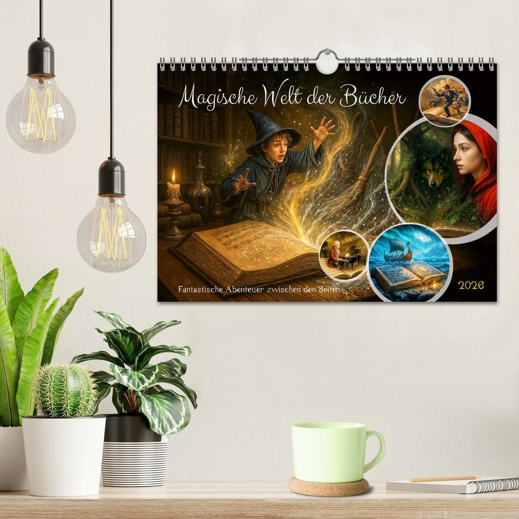 Weitere Ansicht: Magische Welt der Bücher - Fantastische Abenteuer zwischen den Seiten (Wandkalender 2026 DIN A4 quer), CALVENDO Monatskalender | Anja Frost, Calvendo