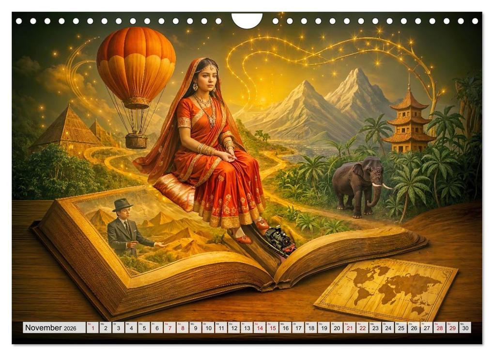 Weitere Ansicht: Magische Welt der Bücher - Fantastische Abenteuer zwischen den Seiten (Wandkalender 2026 DIN A4 quer), CALVENDO Monatskalender | Anja Frost, Calvendo