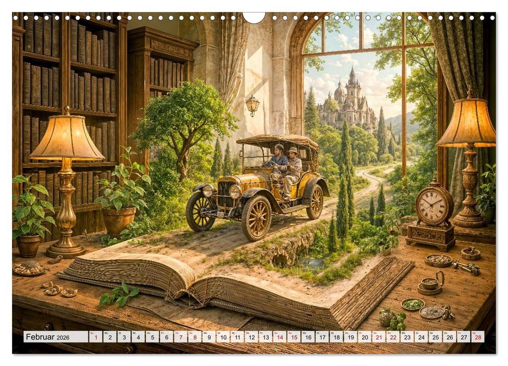 Weitere Ansicht: Magische Welt der Bücher - Fantastische Abenteuer zwischen den Seiten (Wandkalender 2026 DIN A3 quer), CALVENDO Monatskalender | Anja Frost, Calvendo