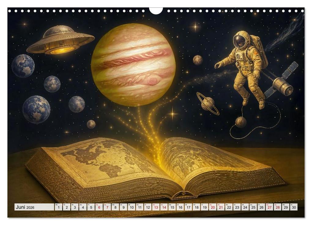 Weitere Ansicht: Magische Welt der Bücher - Fantastische Abenteuer zwischen den Seiten (Wandkalender 2026 DIN A3 quer), CALVENDO Monatskalender | Anja Frost, Calvendo