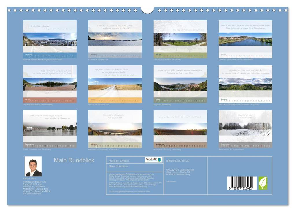 Weitere Ansicht: Main Rundblick (Wandkalender 2026 DIN A3 quer), CALVENDO Monatskalender | Stefan Weis, Calvendo