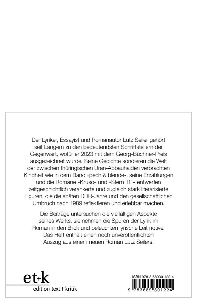 Weitere Ansicht: Lutz Seiler