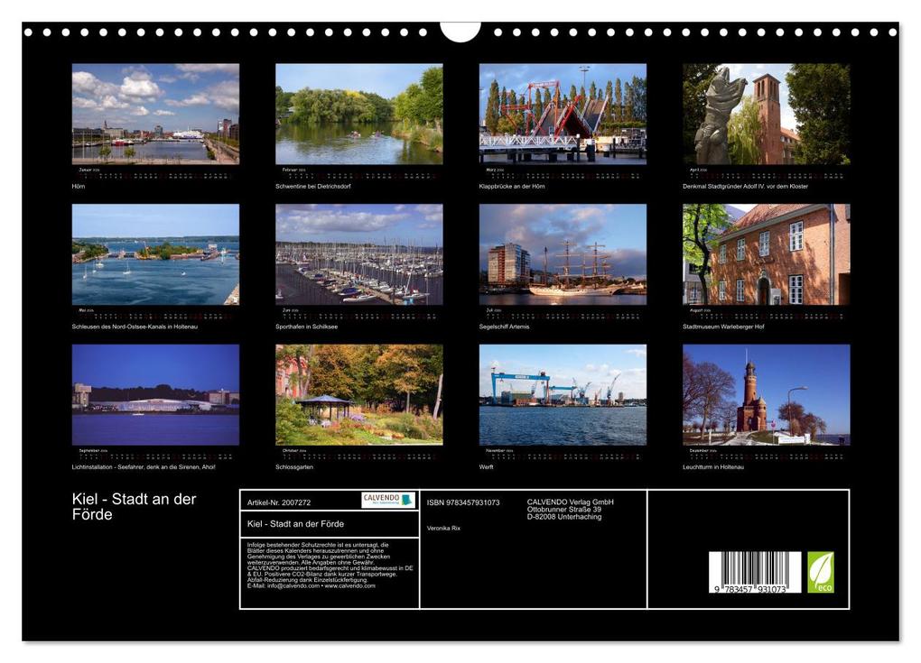 Weitere Ansicht: Kiel - Stadt an der Förde (Wandkalender 2026 DIN A3 quer), CALVENDO Monatskalender | Calvendo