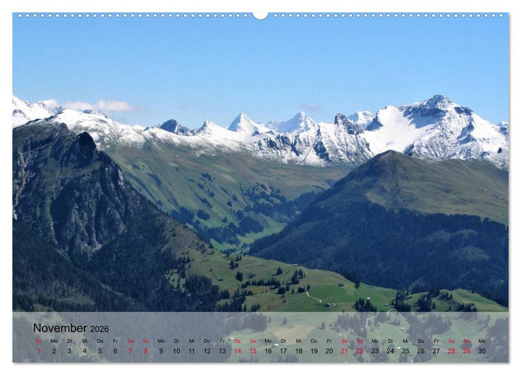 Weitere Ansicht: Saanenland. Ein Kalender aus dem Berner Oberland (hochwertiger Premium Wandkalender 2026 DIN A2 quer), Kunstdruck in Hochglanz | Utes FotografieKontor, Calvendo