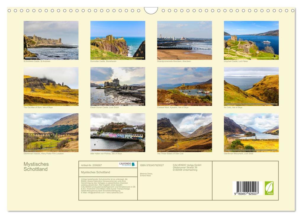 Weitere Ansicht: Mystisches Schottland (Wandkalender 2026 DIN A3 quer), CALVENDO Monatskalender | Melanie Deiss, Calvendo