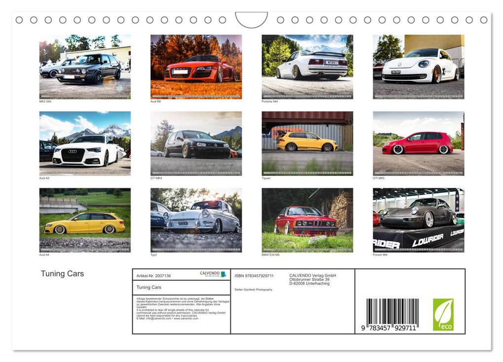Weitere Ansicht: Tuning Cars (Wandkalender 2026 DIN A4 quer), CALVENDO Monatskalender | Stefan Gombotz, Calvendo