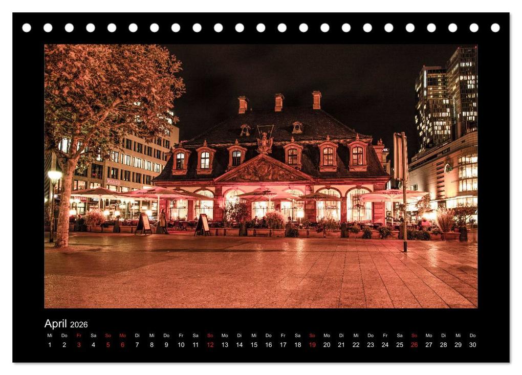 Weitere Ansicht: Frankfurt bei Nacht 2026 (Tischkalender 2026 DIN A5 quer), CALVENDO Monatskalender | Karlheinz Nöthling, Calvendo