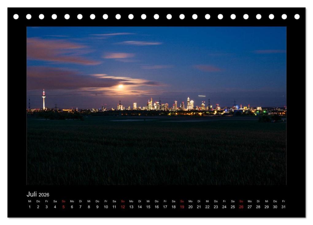 Weitere Ansicht: Frankfurt bei Nacht 2026 (Tischkalender 2026 DIN A5 quer), CALVENDO Monatskalender | Karlheinz Nöthling, Calvendo