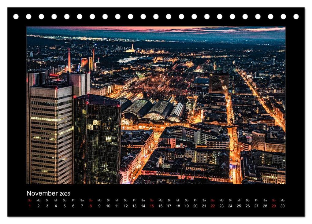 Weitere Ansicht: Frankfurt bei Nacht 2026 (Tischkalender 2026 DIN A5 quer), CALVENDO Monatskalender | Karlheinz Nöthling, Calvendo