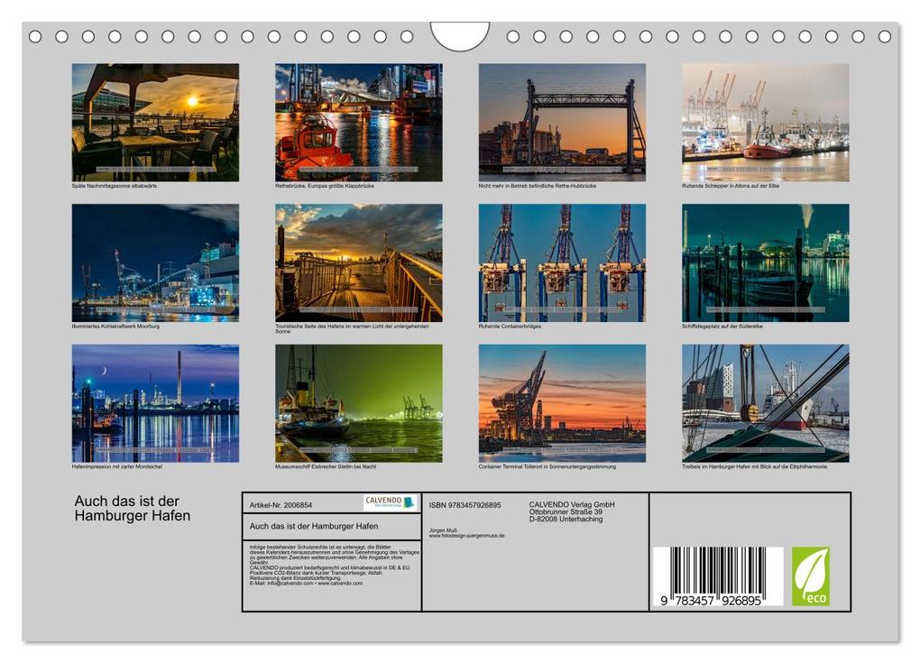 Weitere Ansicht: Auch das ist der Hamburger Hafen (Wandkalender 2026 DIN A4 quer), CALVENDO Monatskalender | Jürgen Muß, Calvendo