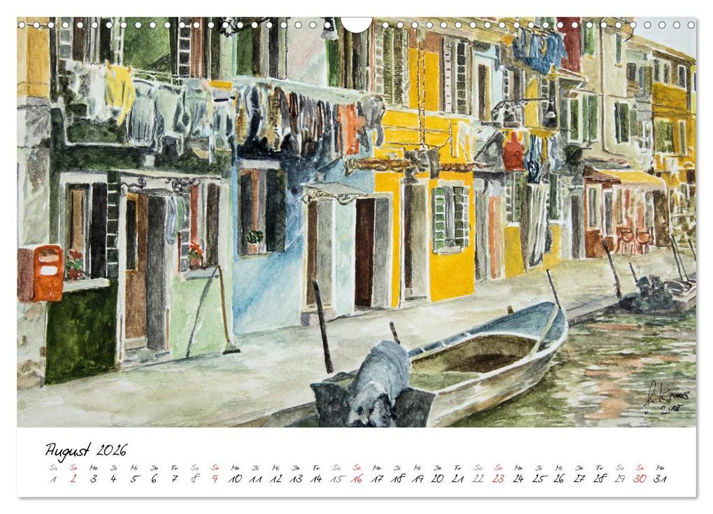 Weitere Ansicht: Venedig in stillen Aquarellen (Wandkalender 2026 DIN A3 quer), CALVENDO Monatskalender | Gerhard Kraus, Calvendo