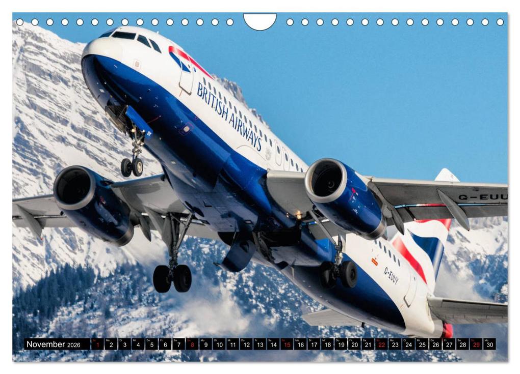 Weitere Ansicht: Flugzeugkalender 2026 (Wandkalender 2026 DIN A4 quer), CALVENDO Monatskalender | Danijel Jovanovic, Calvendo