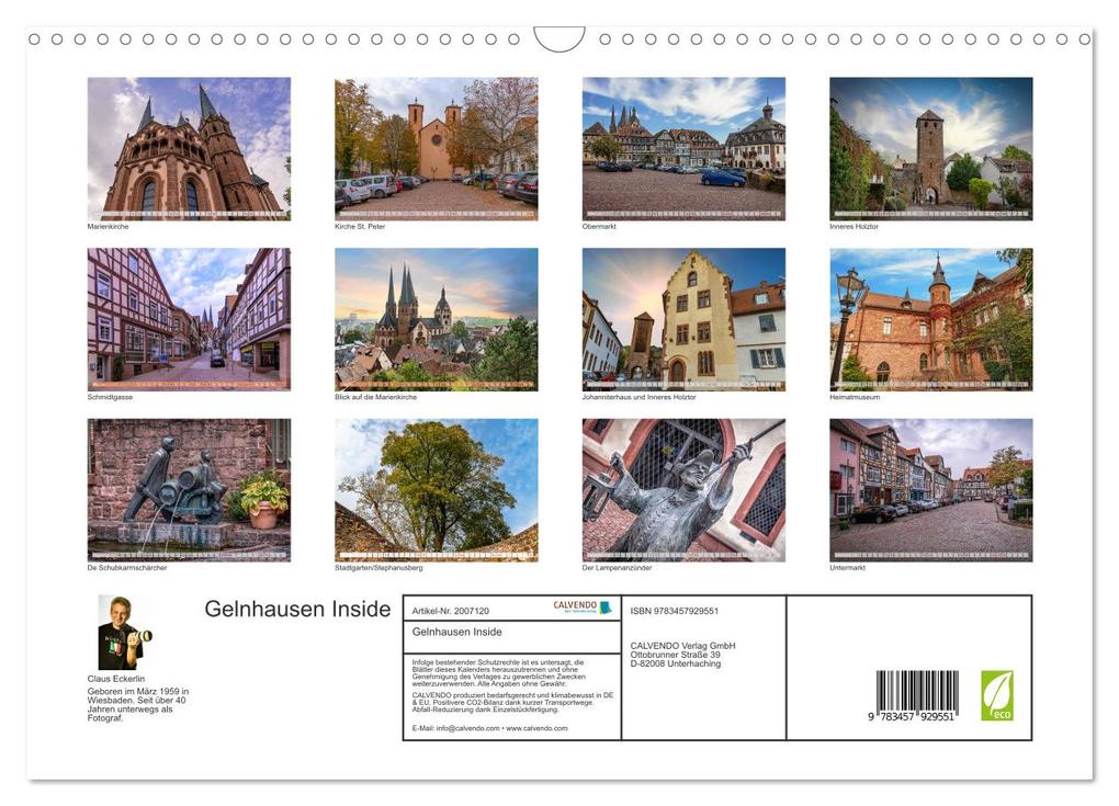 Weitere Ansicht: Gelnhausen Inside (Wandkalender 2026 DIN A3 quer), CALVENDO Monatskalender | Claus Eckerlin, Calvendo
