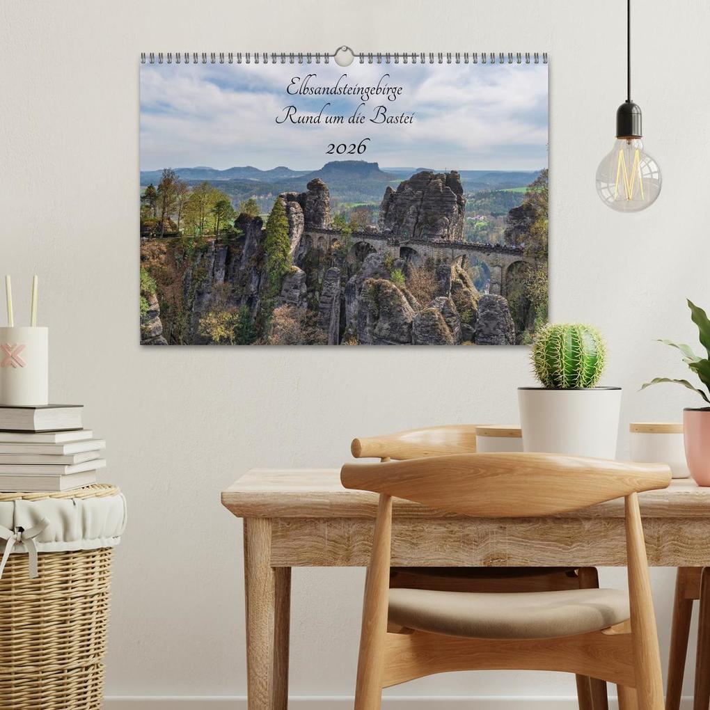 Weitere Ansicht: Elbsandsteingebirge - Rund um die Bastei (Wandkalender 2026 DIN A3 quer), CALVENDO Monatskalender | Thorsten Wege / twfoto, Calvendo
