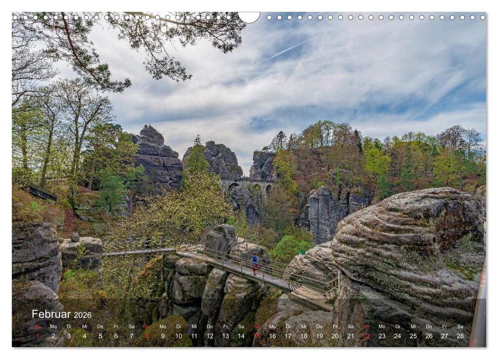 Weitere Ansicht: Elbsandsteingebirge - Rund um die Bastei (Wandkalender 2026 DIN A3 quer), CALVENDO Monatskalender | Thorsten Wege / twfoto, Calvendo
