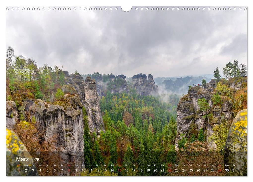 Weitere Ansicht: Elbsandsteingebirge - Rund um die Bastei (Wandkalender 2026 DIN A3 quer), CALVENDO Monatskalender | Thorsten Wege / twfoto, Calvendo