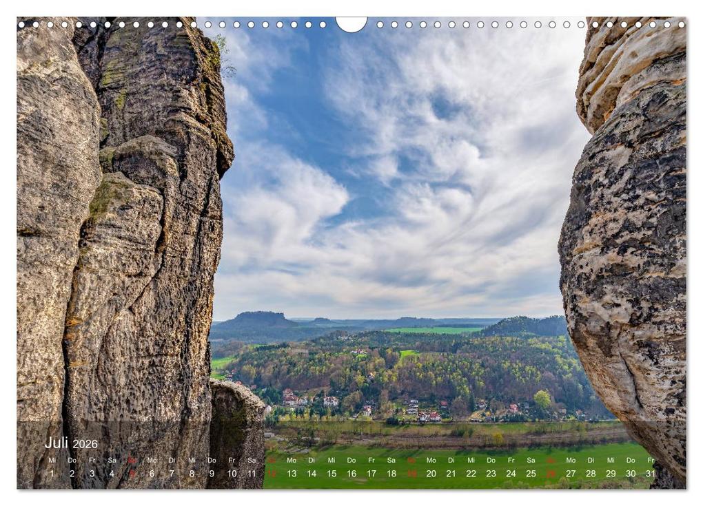 Weitere Ansicht: Elbsandsteingebirge - Rund um die Bastei (Wandkalender 2026 DIN A3 quer), CALVENDO Monatskalender | Thorsten Wege / twfoto, Calvendo
