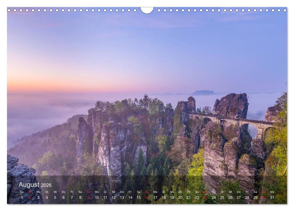 Weitere Ansicht: Elbsandsteingebirge - Rund um die Bastei (Wandkalender 2026 DIN A3 quer), CALVENDO Monatskalender | Thorsten Wege / twfoto, Calvendo