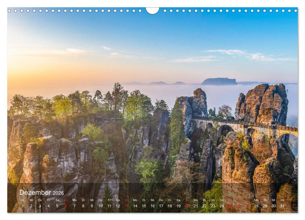 Weitere Ansicht: Elbsandsteingebirge - Rund um die Bastei (Wandkalender 2026 DIN A3 quer), CALVENDO Monatskalender | Thorsten Wege / twfoto, Calvendo