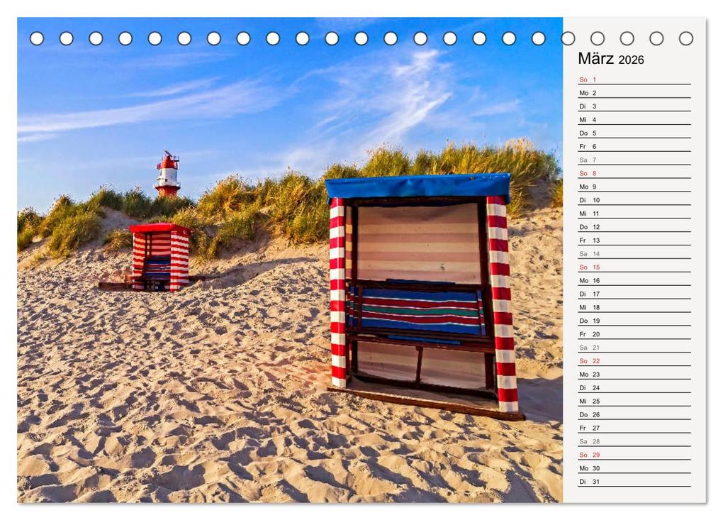 Weitere Ansicht: BORKUM Geburtstagskalender mit Planerfunktion (Tischkalender 2026 DIN A5 quer), CALVENDO Monatskalender | Andrea Dreegmeyer, Calvendo