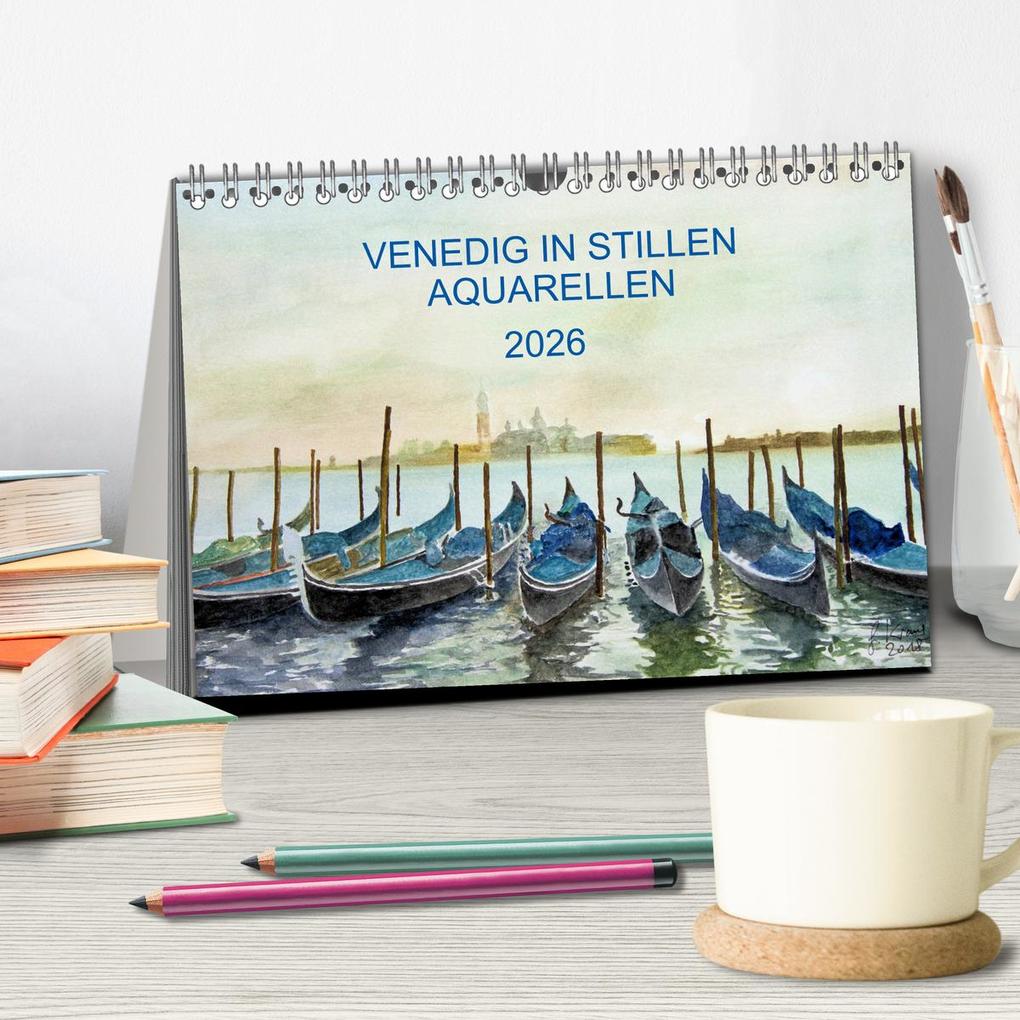 Weitere Ansicht: Venedig in stillen Aquarellen (Tischkalender 2026 DIN A5 quer), CALVENDO Monatskalender | Gerhard Kraus, Calvendo