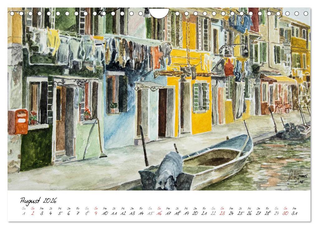 Weitere Ansicht: Venedig in stillen Aquarellen (Wandkalender 2026 DIN A4 quer), CALVENDO Monatskalender | Gerhard Kraus, Calvendo