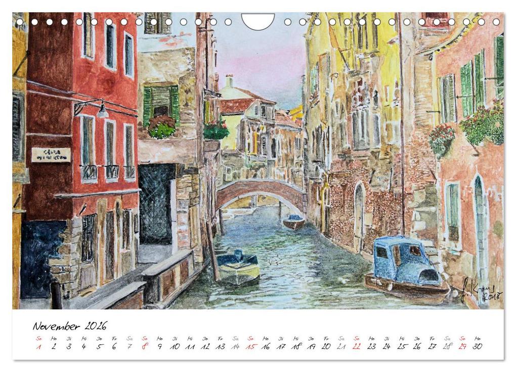 Weitere Ansicht: Venedig in stillen Aquarellen (Wandkalender 2026 DIN A4 quer), CALVENDO Monatskalender | Gerhard Kraus, Calvendo