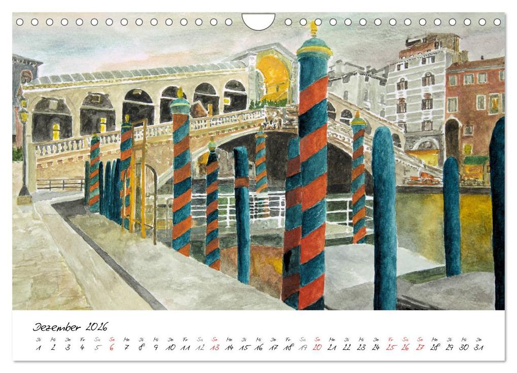 Weitere Ansicht: Venedig in stillen Aquarellen (Wandkalender 2026 DIN A4 quer), CALVENDO Monatskalender | Gerhard Kraus, Calvendo