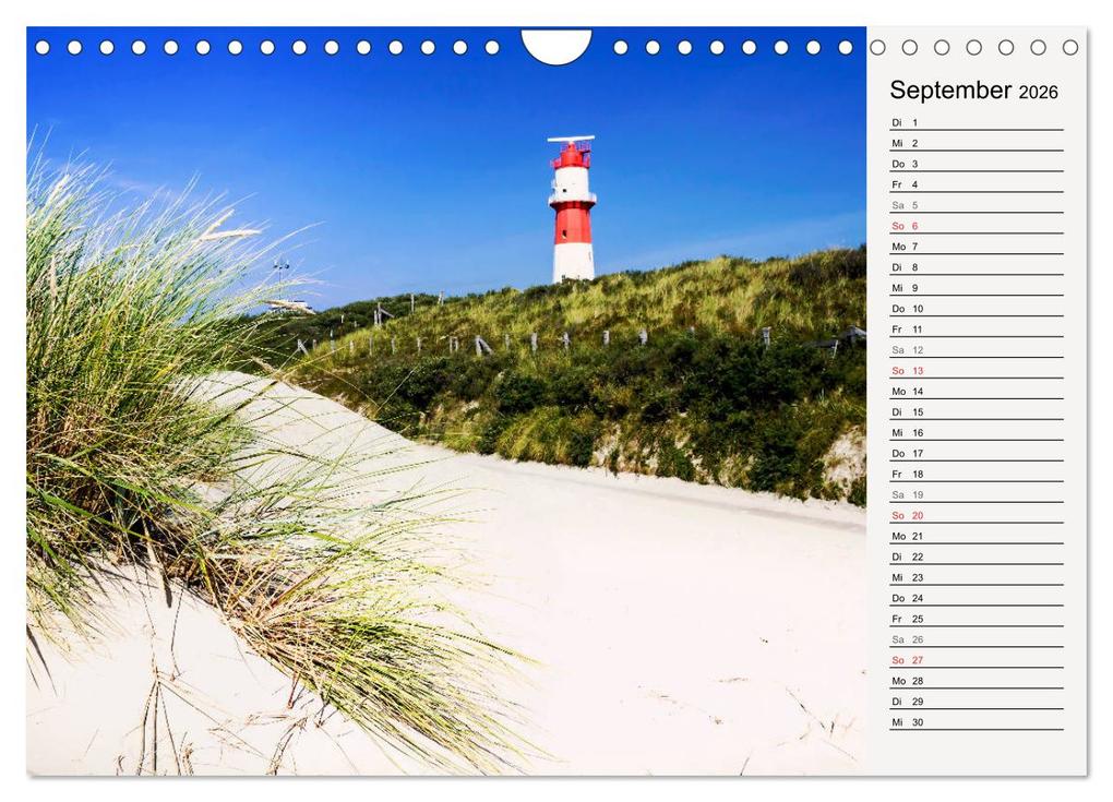 Weitere Ansicht: BORKUM Geburtstagskalender mit Planerfunktion (Wandkalender 2026 DIN A4 quer), CALVENDO Monatskalender | Andrea Dreegmeyer, Calvendo