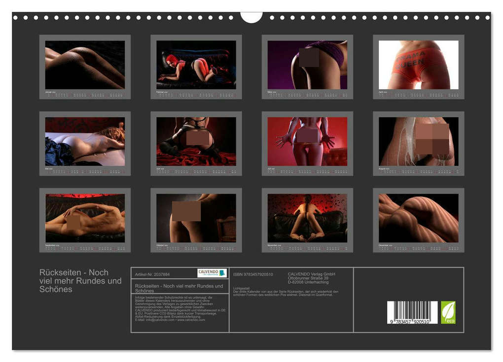Weitere Ansicht: Rückseiten - Noch viel mehr Rundes und Schönes (Wandkalender 2026 DIN A3 quer), CALVENDO Monatskalender | Lichtgestalt Lichtgestalt, Calvendo, Lichtgestalt