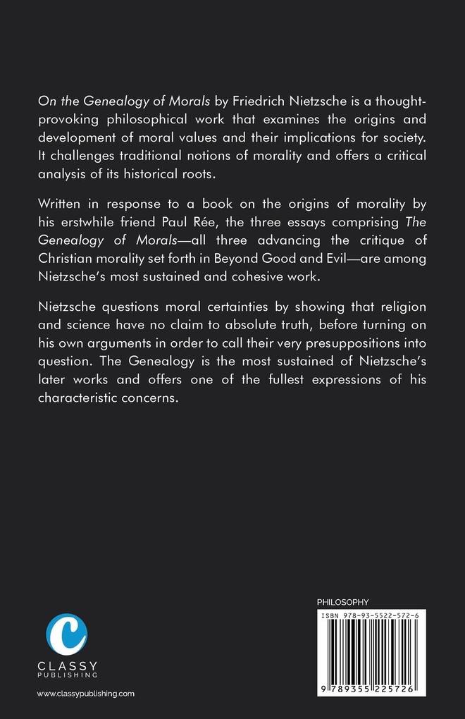 Weitere Ansicht: On the Genealogy of Morals | Friedrich Nietzsche