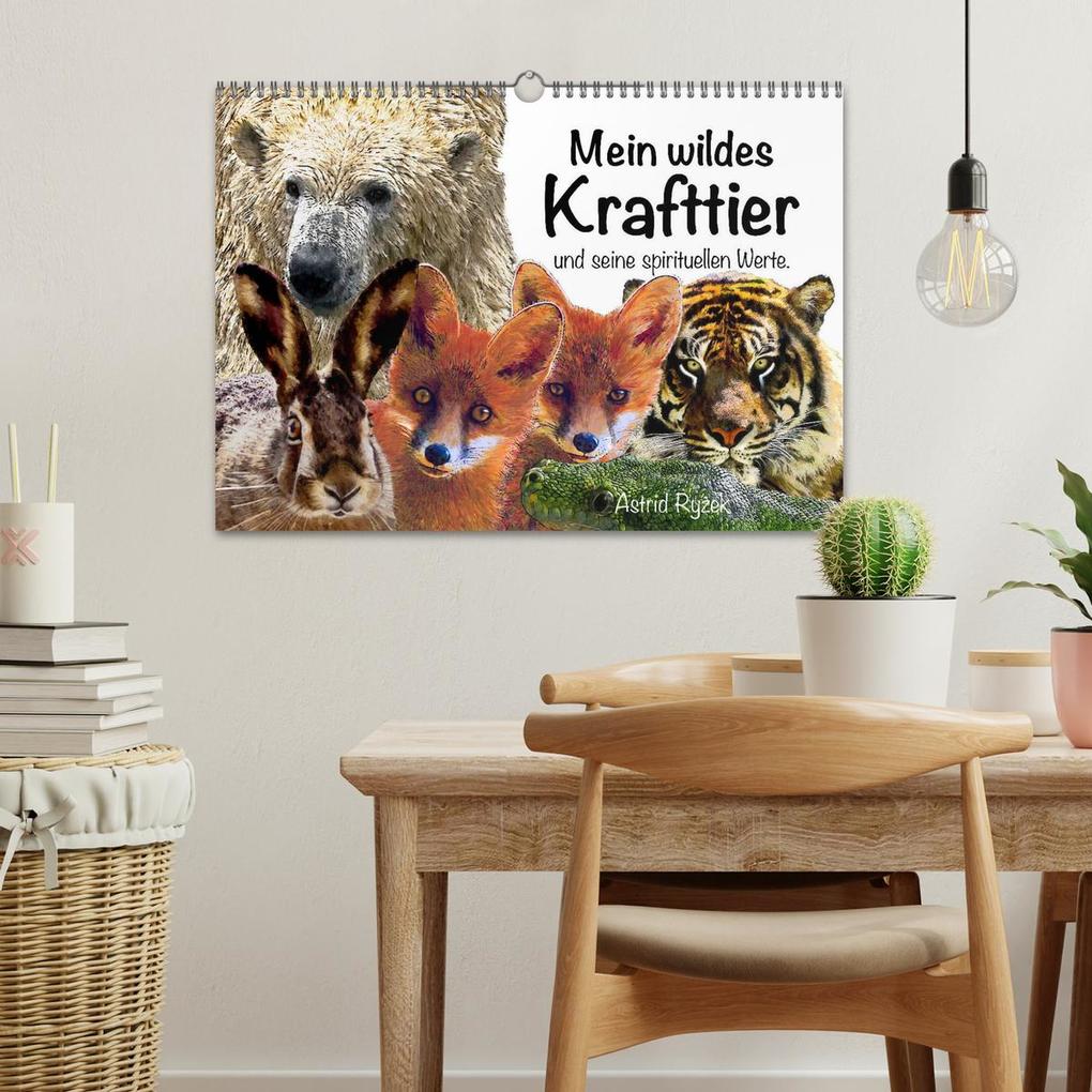 Weitere Ansicht: Mein wildes Krafttier und seine spirituellen Werte. (Wandkalender 2026 DIN A3 quer), CALVENDO Monatskalender | Calvendo, Astrid Ryzek
