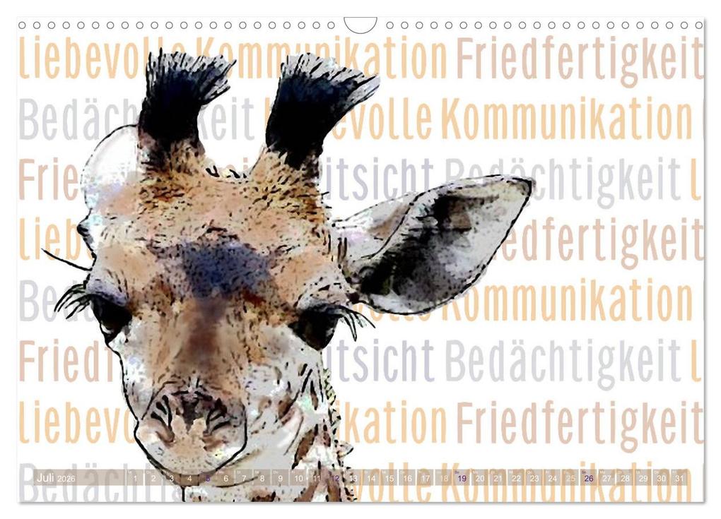 Weitere Ansicht: Mein wildes Krafttier und seine spirituellen Werte. (Wandkalender 2026 DIN A3 quer), CALVENDO Monatskalender | Calvendo, Astrid Ryzek