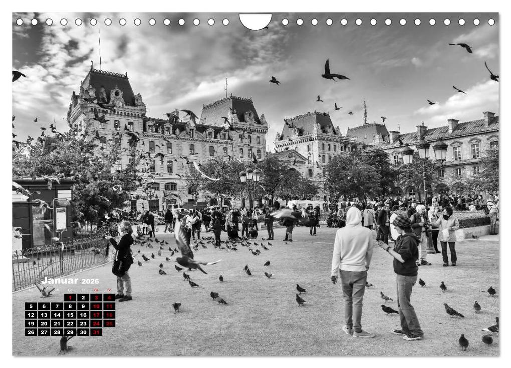 Weitere Ansicht: Paris-Impressionen in Schwarz-Weiß (Wandkalender 2026 DIN A4 quer), CALVENDO Monatskalender | Calvendo, Christian Müller