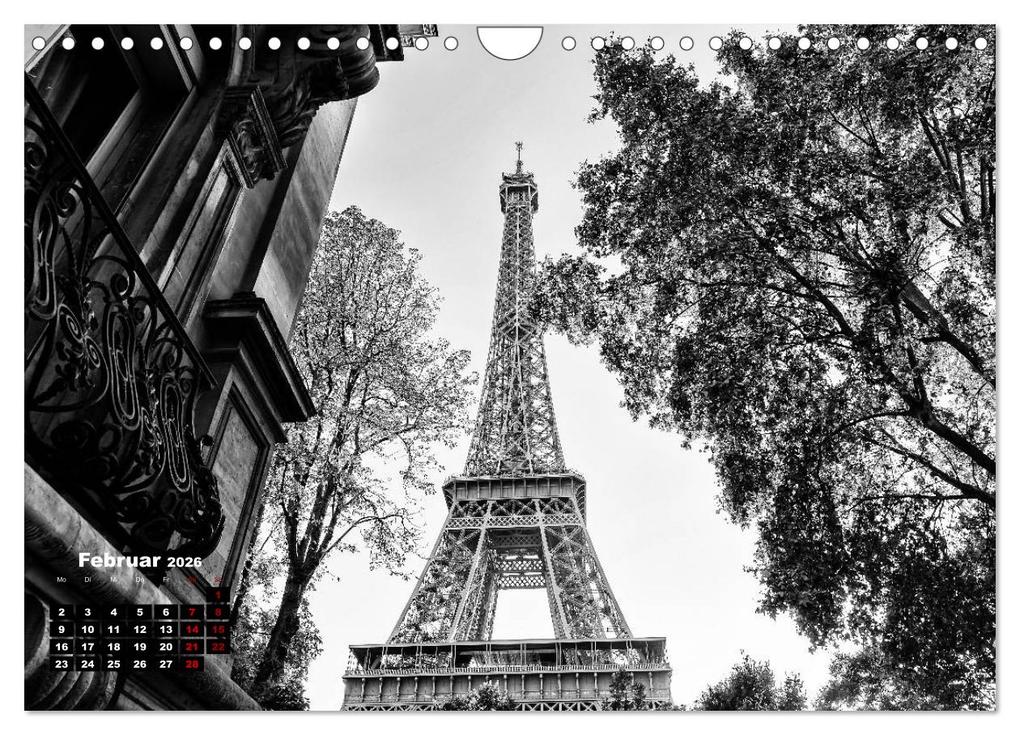 Weitere Ansicht: Paris-Impressionen in Schwarz-Weiß (Wandkalender 2026 DIN A4 quer), CALVENDO Monatskalender | Calvendo, Christian Müller
